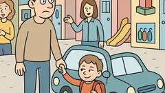 Dowcip: Żona w delegacji, mąż wiezie syna