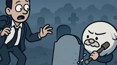 Dowcip: Idzie facet przez cmentarz na skróty