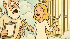 Dowcip: Blondynka trafia pod bramę nieba